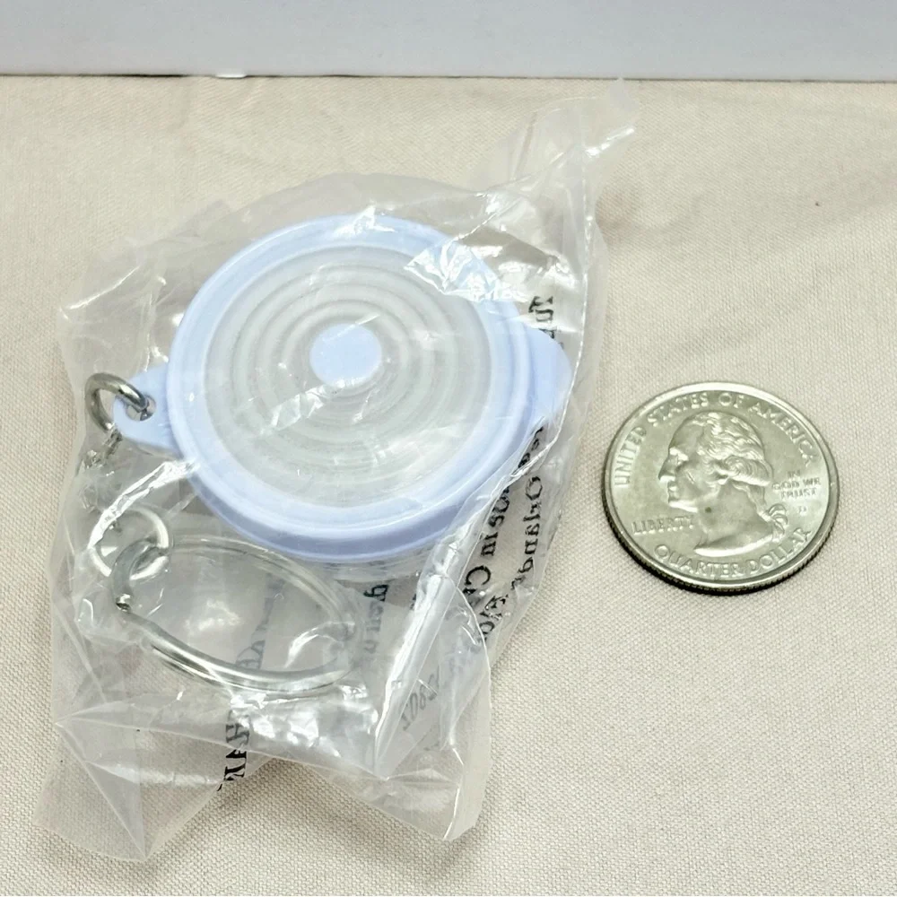 Tupperware Blue Stuffables Container Keychain. Too Cute